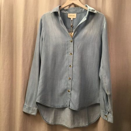 Mara May Jeans Bluse Caitlyn LA Lyocell hellblau Gr 34 neu