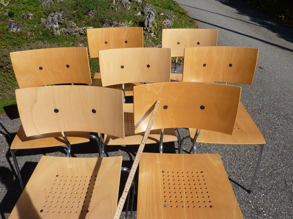 12 Stühle Seminarstühle Holzstühle stapelbar Dietiker SPARTA 7