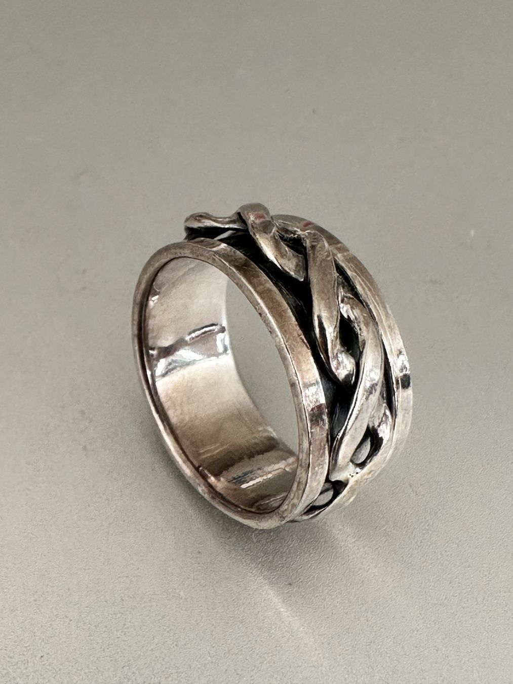 Anelli: Vintage 925 Silber Spinner Ring: ca. 56 – Usato da Onex venduto da Antiqueshow 1