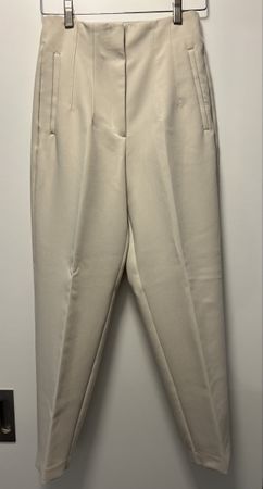 Zara beige high-waisted trousers, size S