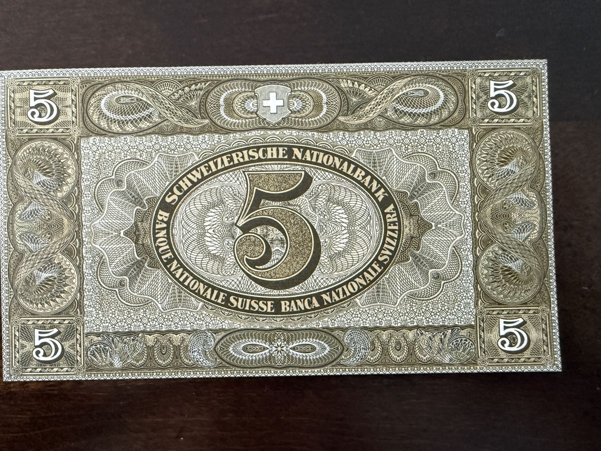 Banconote: Schweizer 5 Franken Banknote – Nuovo (secondo la descrizione) da Rütihof venduto da miak2000 1