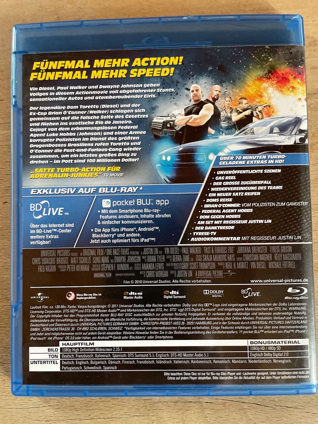 Tutti i DVDs: Blu-ray fast & furious 5 – Usato da Dettighofen (Lengwil) venduto da Dolol 1
