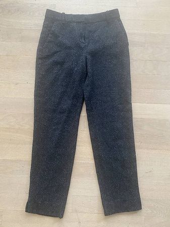 Tweed-Anzughose / Stoffhose in Dunkelblau-Meliert 