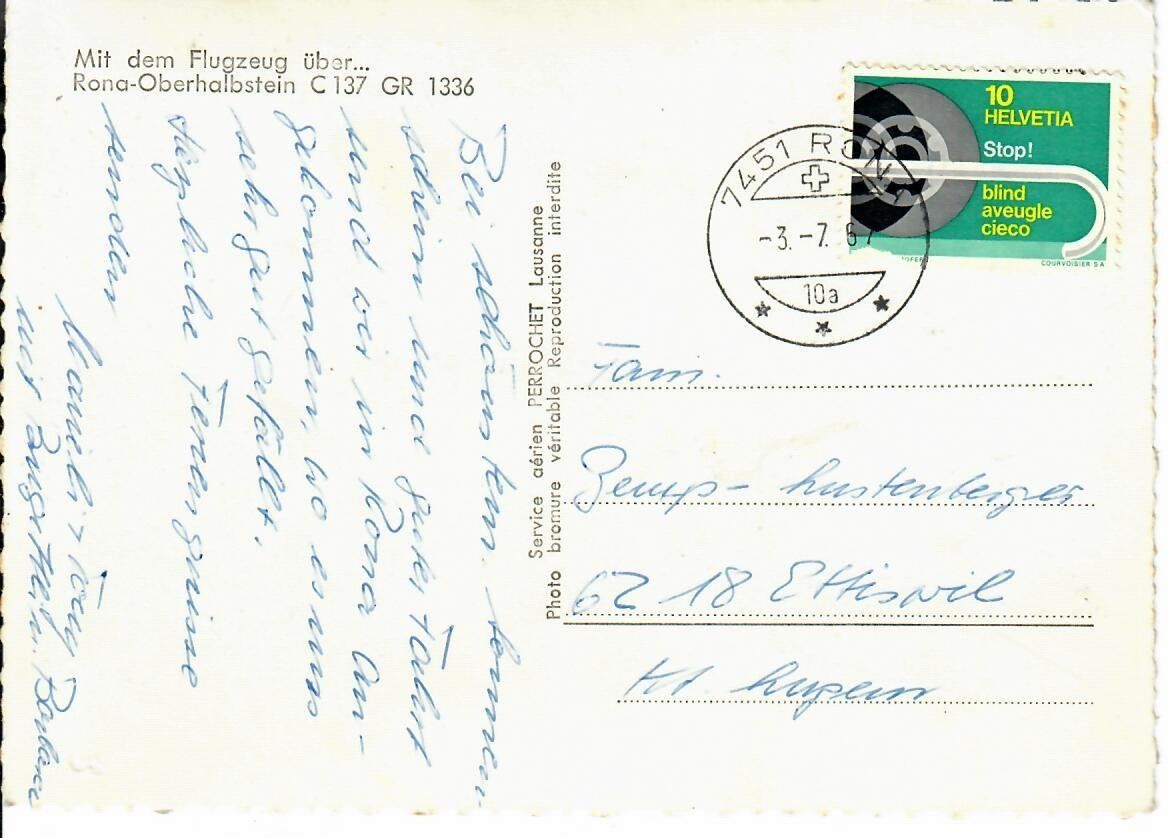 Cartes postales: Rona - Oberhalbstein – D'occasion à Hochdorf par Ziegel-16 1