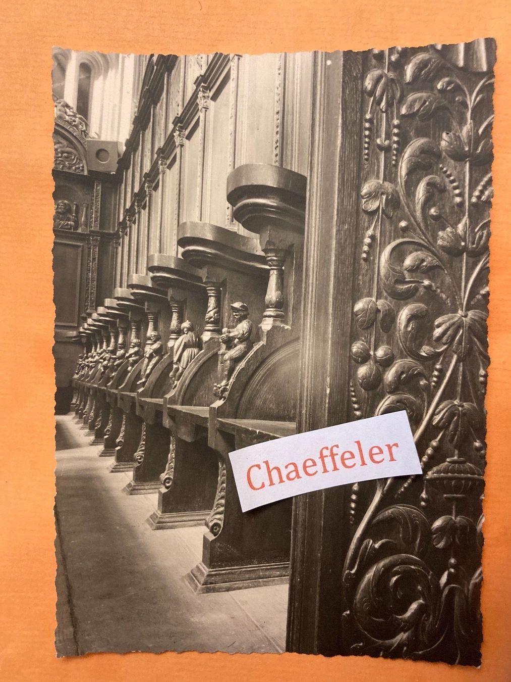 Ansichtskarten: Bern Münster, Chorgestühle 10 – Gebraucht aus Zürich von Chaeffeler