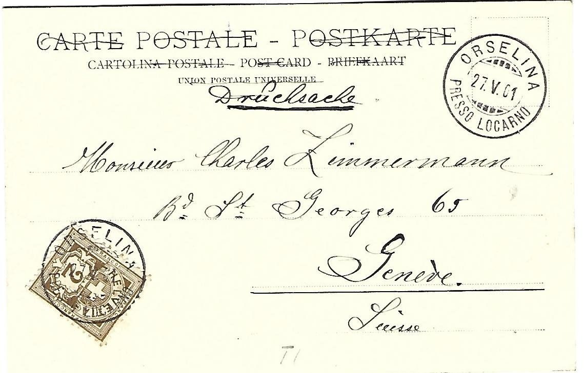 Cartoline postali: Locarno  Dorfplatz – Usato da Wetzikon ZH venduto da Brulu100 1
