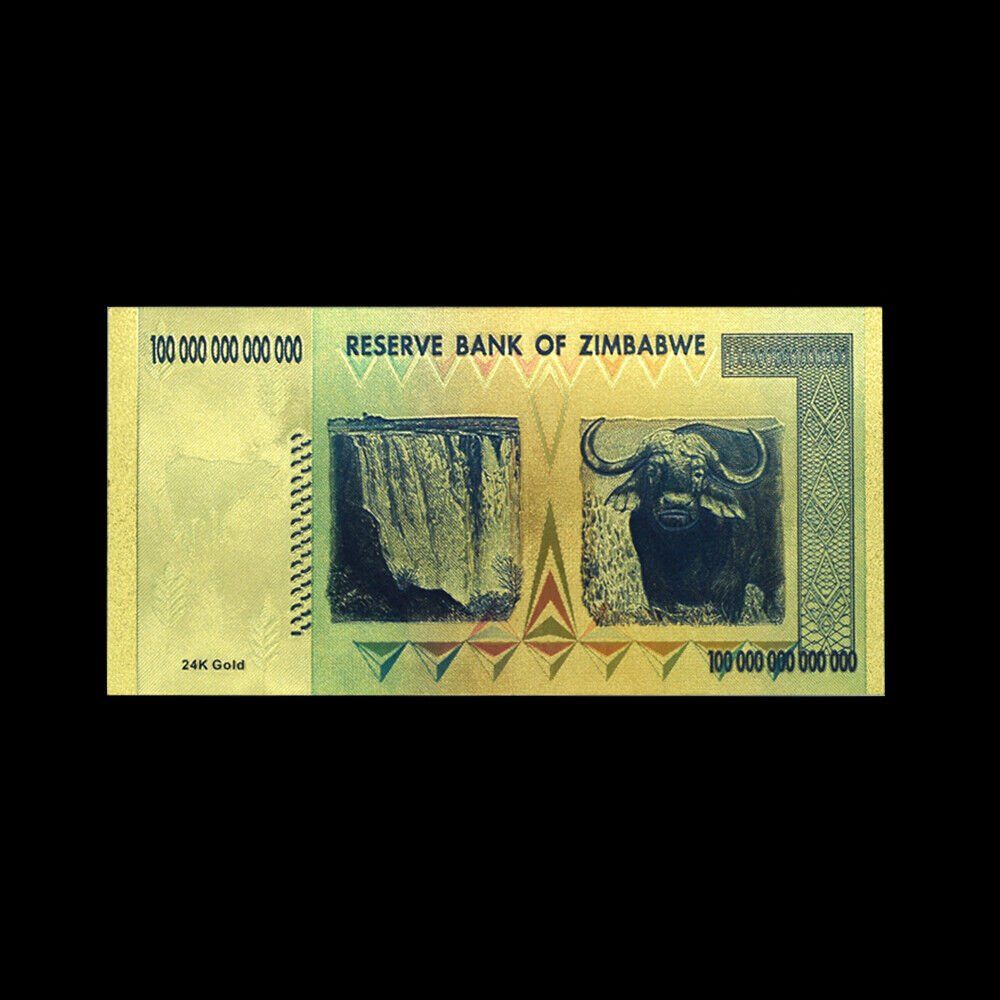 Banconote: Zimbabwe 100 Trillion Dollars Goldene Banknote – Nuovo (secondo la descrizione) da Steffisburg venduto da ber_8htf 1