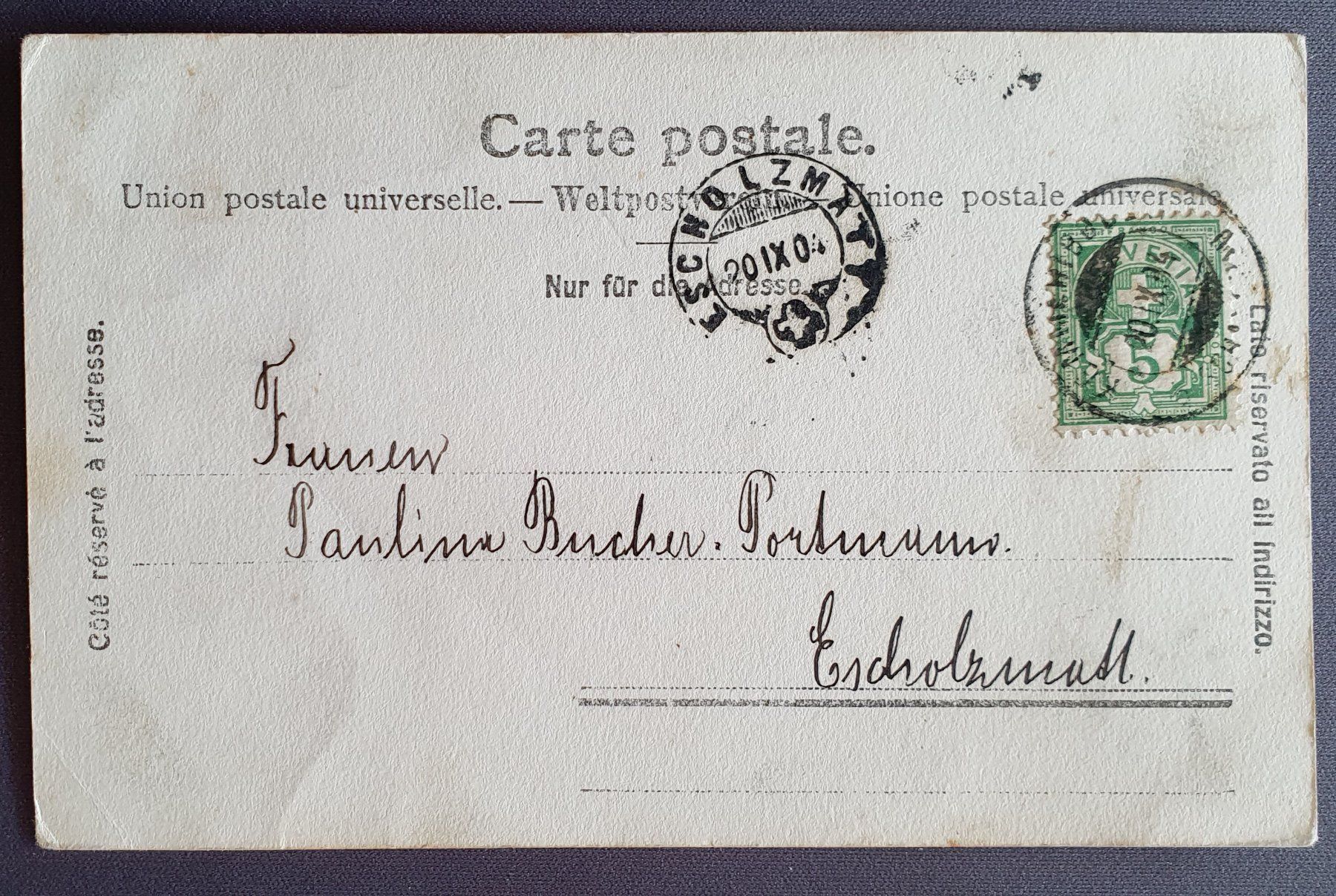 Ansichtskarten: Kemmeribodenbad - Schangnau 1904 – Gebraucht aus Kreuzlingen von Rschweiz1 1
