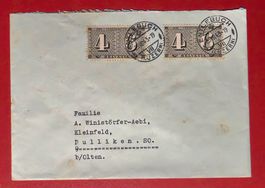 100 JAHRE BRIEFMARKE 258 ENTLEBUCH DULLIKEN SOLOTHURN 1934