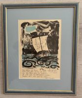 Rudolf Wunderlin (H.F. Amiel) handsignierte Lithographie