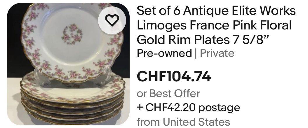 Piatti: Limoges Teller Set – Usato da Oberglatt ZH venduto da ssch81 3