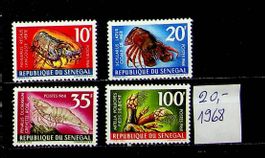 SÉNÉGAL SÉRIE DE TIMBRES NEUFS 1968 COTE 20.00 EUROS /U451