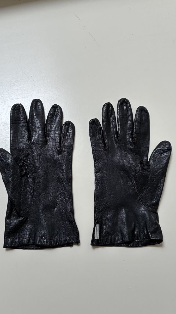 Guanti & manicotti: Elegante Lederhandschuhe,  Grösse 7, schwarz, – Nuovo (secondo la descrizione) da Reinach BL venduto da santrian 1