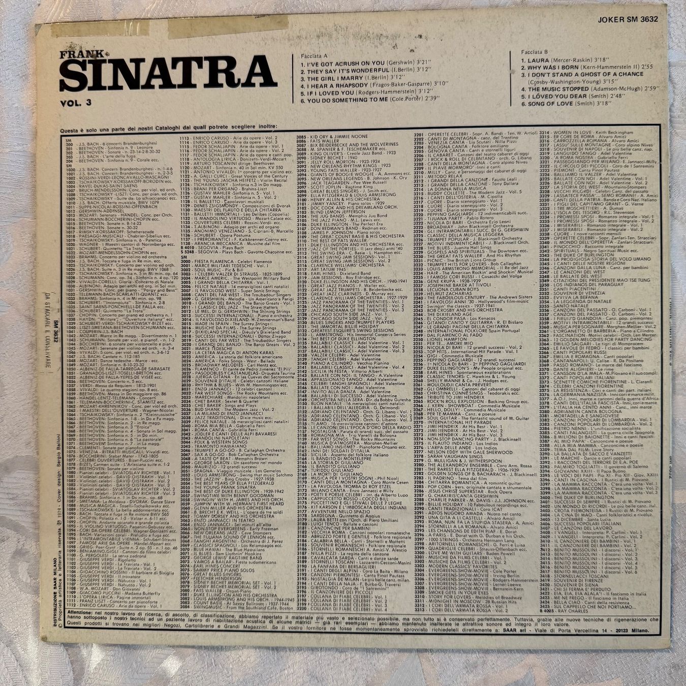 Dischi in vinile: FRANK SINATRA - VOL. 3 – Usato da Zürich venduto da fehlton 1