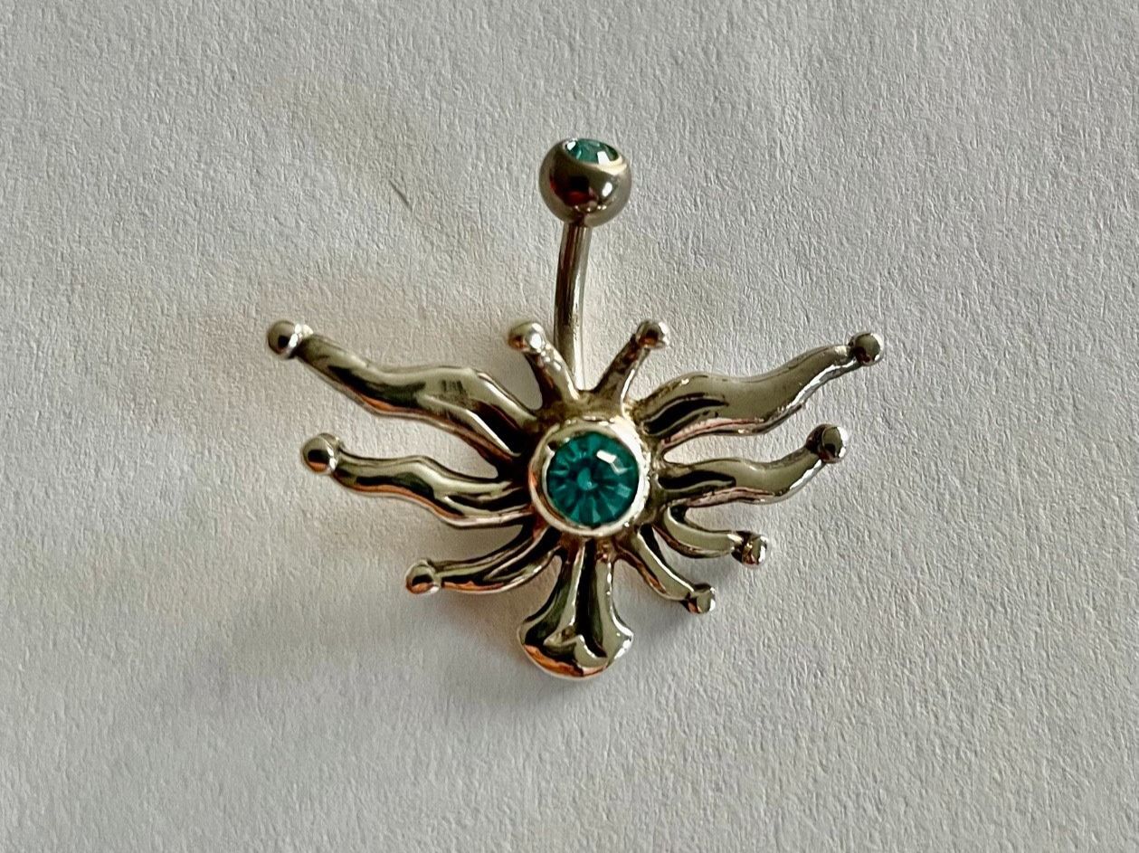 Gioielli per piercing: Piercing silber-hellblauer Stein – Usato da Schindellegi venduto da Moom1402 1