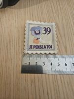 Aufnäher Briefmarke "Je pense à toi"
