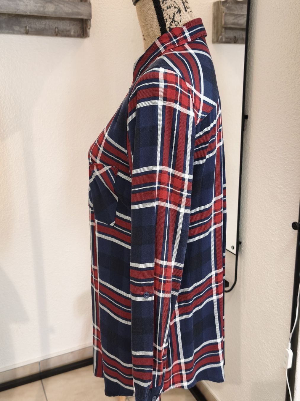 Camicette: Damen Bluse Multiblu kariert Viskose Grösse 38 – Nuovo (secondo la descrizione) da Emmetten venduto da SecondhandSiska 1