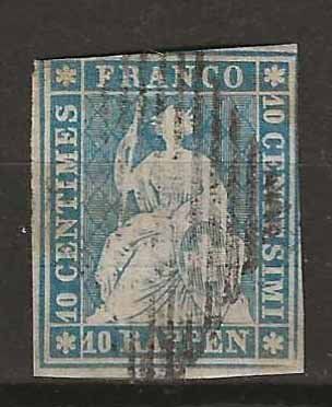 Tous les timbres: CH023 - Strubel no 23 obl. (type non défini) – D'occasion à Trélex par Phil_Albert