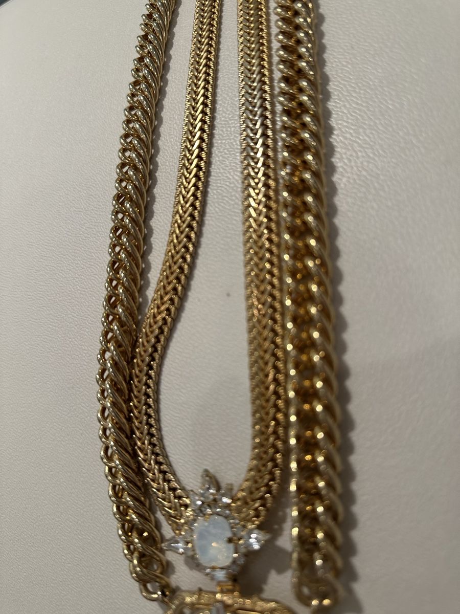 Catenine: Goldene Halskette mit Perlen & Kristall – Usato da Luzern venduto da ariazalea 4