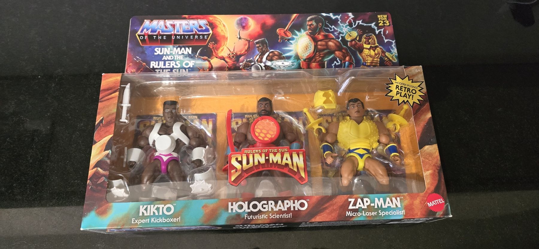 Masters of the Universe Statuette: Masters of the Universe Sun-Man 3er pack – Nuovo e nell'imballaggio originale da Rüti ZH venduto da rolinator2000
