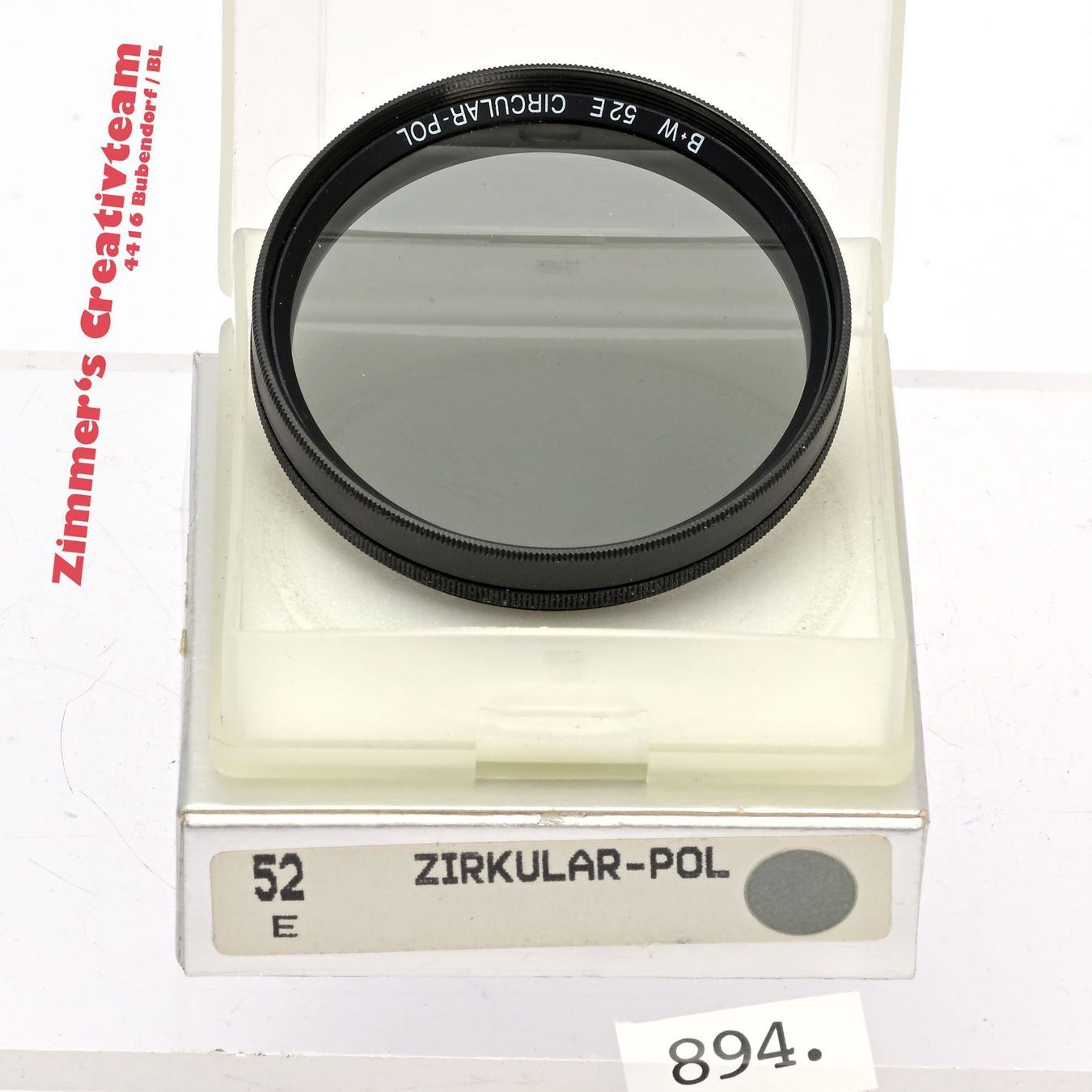 Filtri: B + W Zirkular-Polfilter, 52mm, OVP – Usato da Bubendorf venduto da zimmers_creativteam