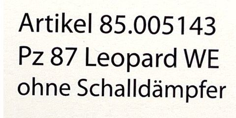 Schweizer Armee Kit di modellismo & Modellini statici: Panzer Leopard CH-Armee MS: 1:87  HO / OVP – Nuovo e nell'imballaggio originale da Fulenbach venduto da fred039 6