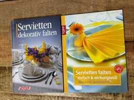 2 Bücher - Servietten falten wie neu, Ratgeber, Tischdeko