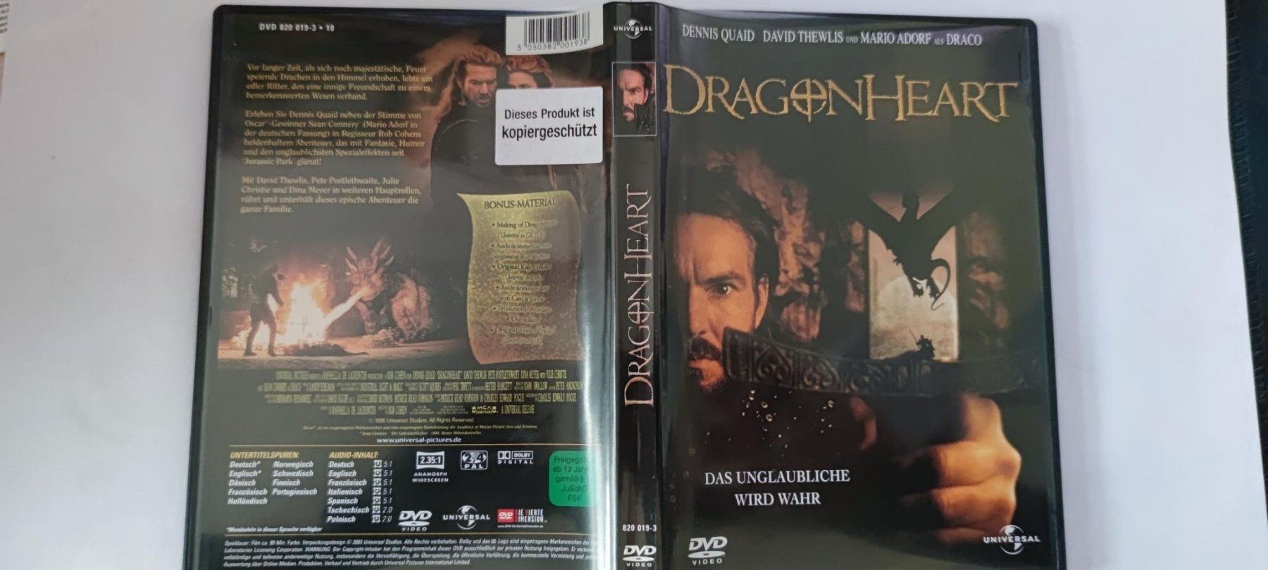 Tutti i DVDs: Dragon Heart – Usato da Laufenburg venduto da Toni5010
