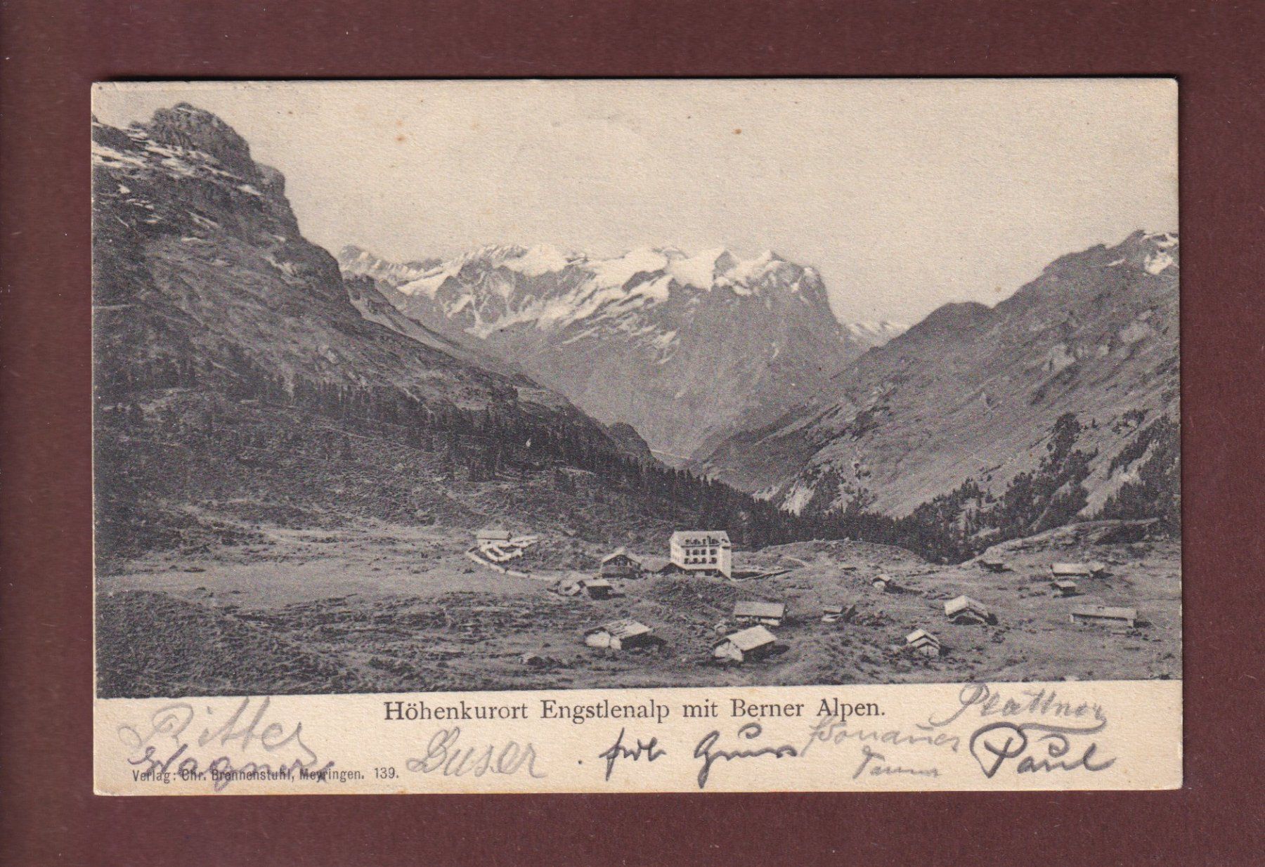 Cartoline postali: Höhenkurort ENGSTLENALP - 1905 – Usato da Pully venduto da nicecards-shop