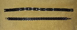  Herren Armband SET Marke Phebus & Cargo Schwarz Silbern