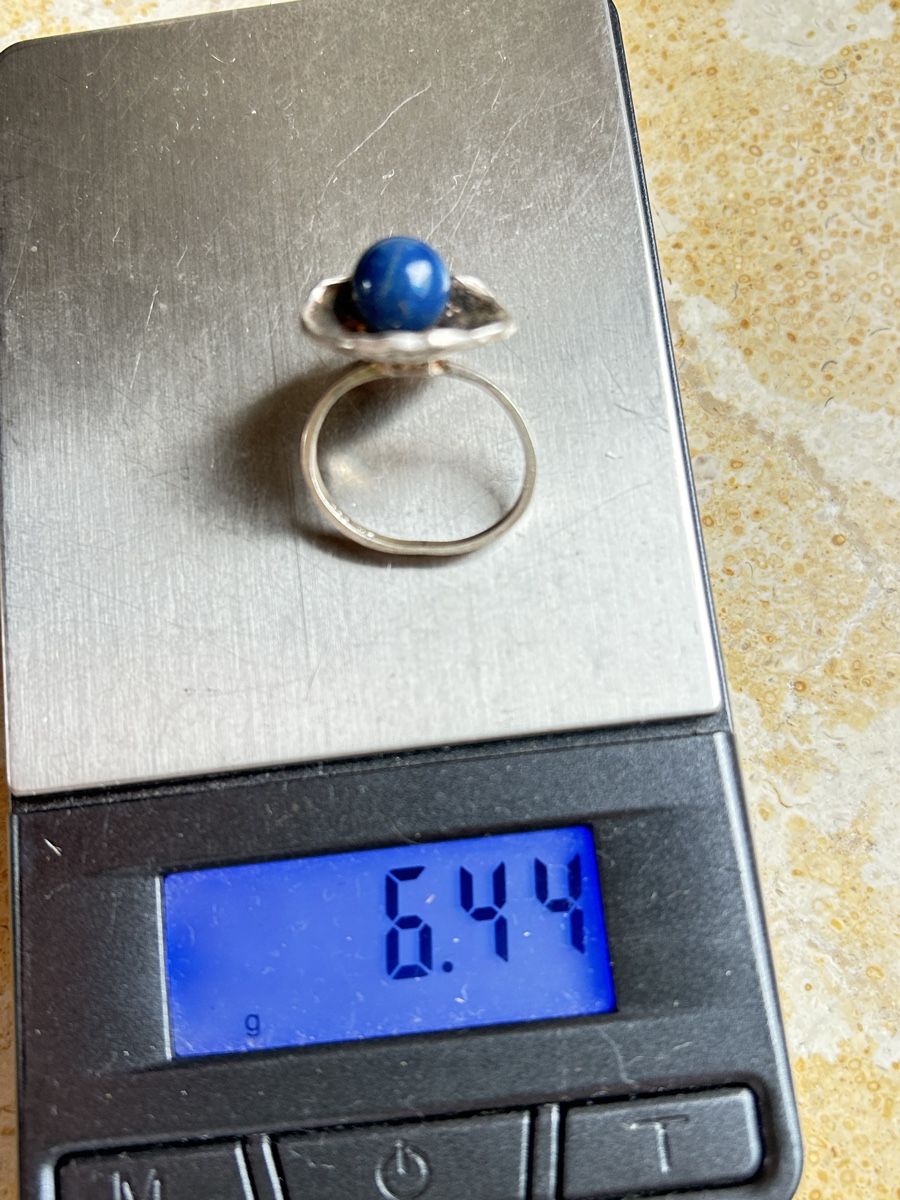 Anelli: Silberring Lapislazuli Kugeln, FLOWER (52) – Usato da Laufen venduto da belleskulptur 5