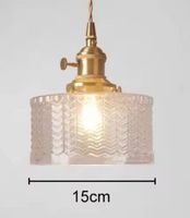 Lampe  suspension plafonnier Vintage en Verre