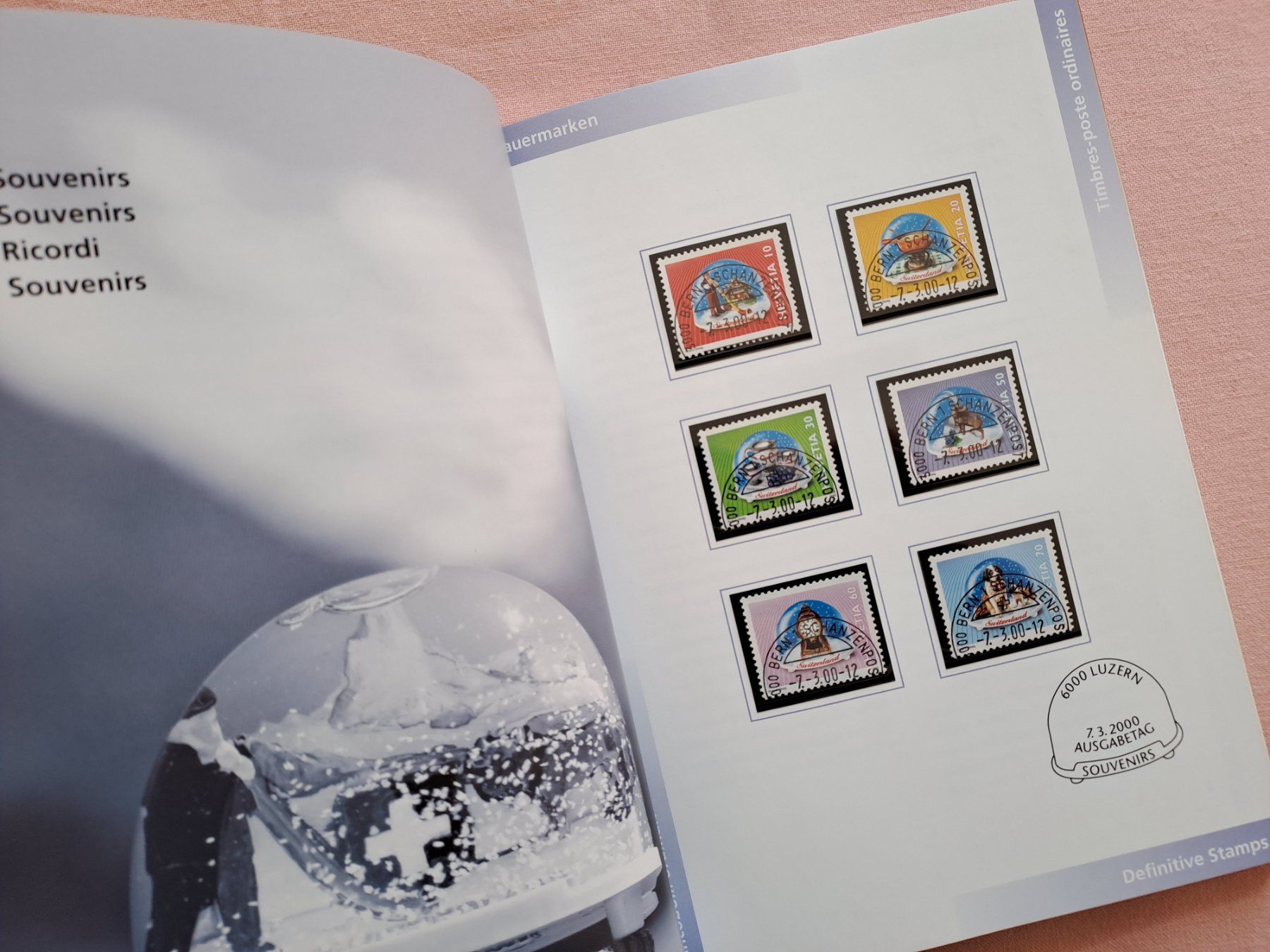 Tutti i francobolli: original Jahrbuch Briefmarken CH Post 2000 Halbmondstempel – Usato da Ostermundigen venduto da pedru8 3