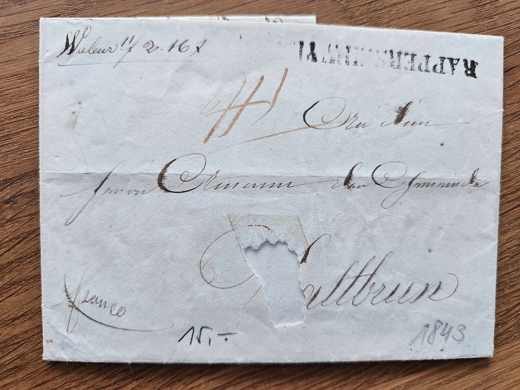 Tutti i francobolli: Vorphila Rapperschwyl 1843 Stabstempel – Usato da Buttikon SZ venduto da Marcelr