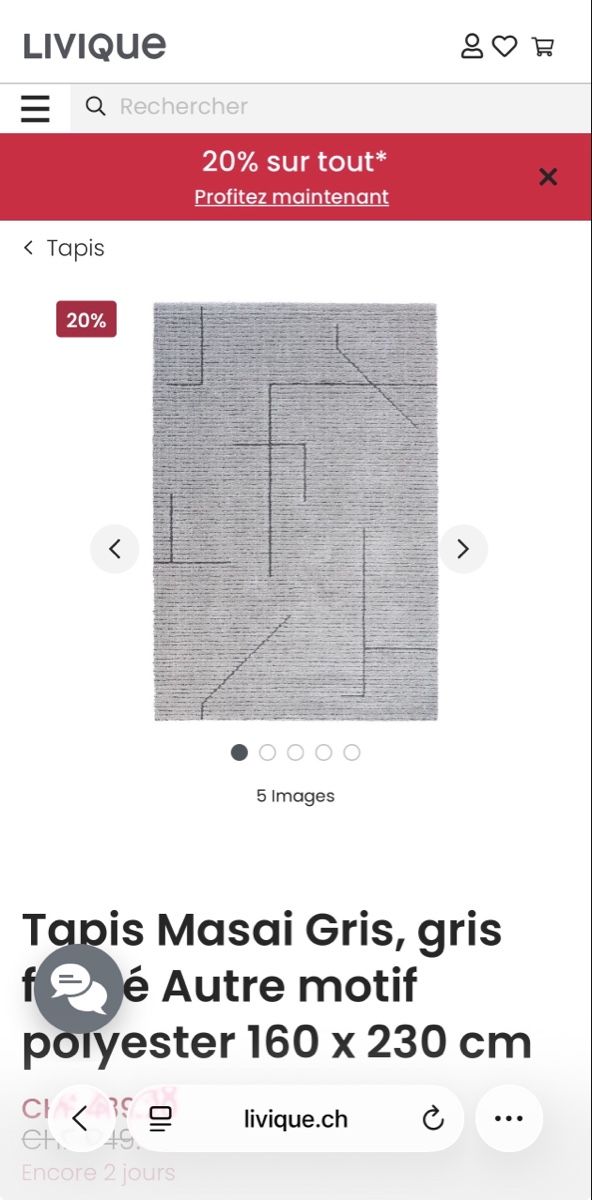Teppiche: Tapis Livique Gris – Gebraucht aus Montpreveyres von hae_zk6g