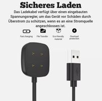 Fitbit Versa 3/4/ Sense 1/2 Ladegerät 1Meter USB Ladekabel