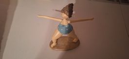 2 Yoga Figuren Baum ca. 15cm - Krieger ca. 13.5cm 