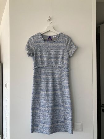 Seraphine Umstandskleid Gr. 38 blau-weiss