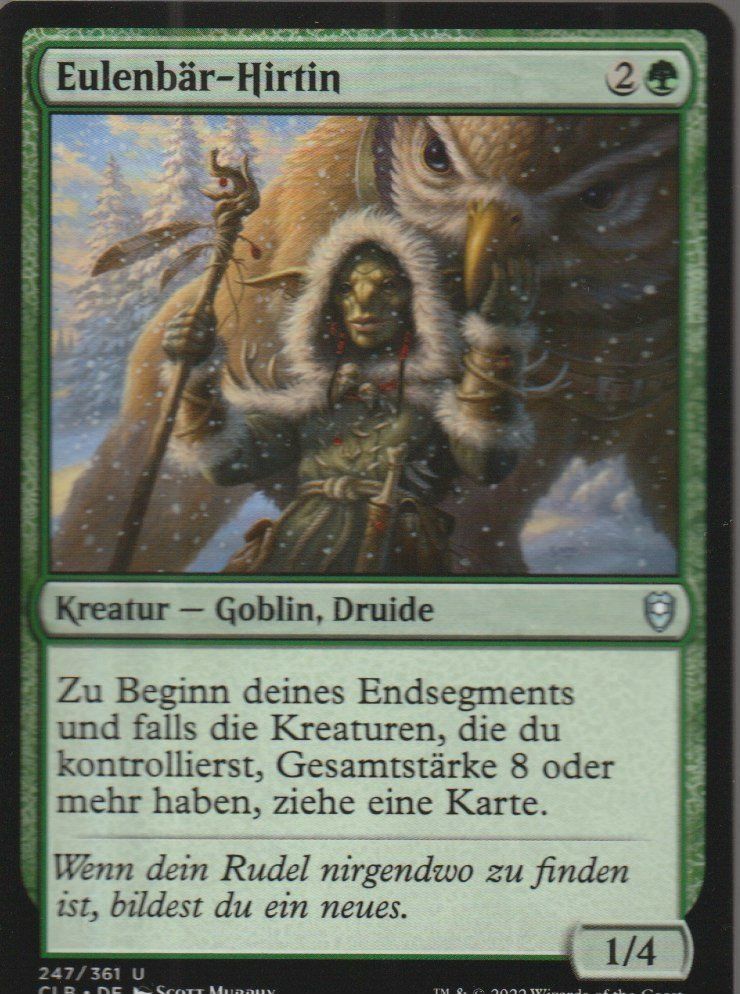 Magic The Gathering Sammelbilder & Trading cards: TCG Magic The Gathering MTG CLB 247 Eulenbär-Hirtin – Neu (gemäss Beschreibung) aus Vezia von Aquarius_Age