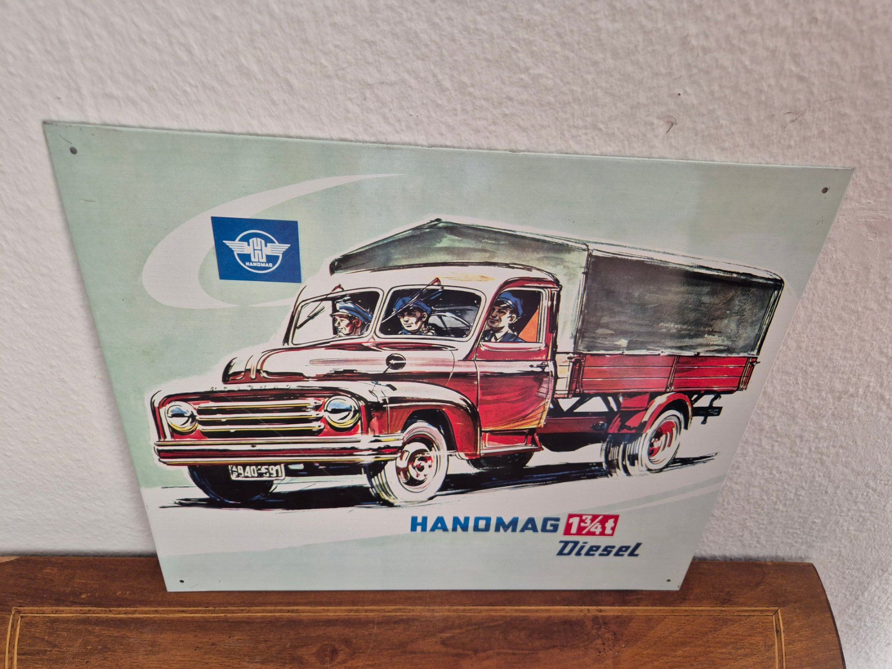 Hanomag Insegne: Blechschild Hanomag Diesel Oldtimer Schild Blech Reklame – Usato da Schaffhausen venduto da pfanis09 2