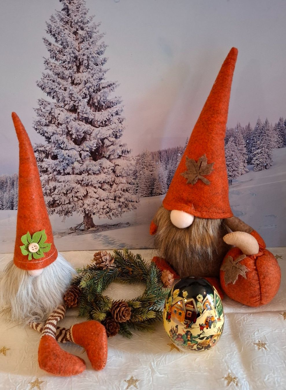 Alle Dekorationen: 2 WICHTEL MIT KLANG - EI WINTERMOTIV – Neu (gemäss Beschreibung) aus Gretzenbach von schibaya 1