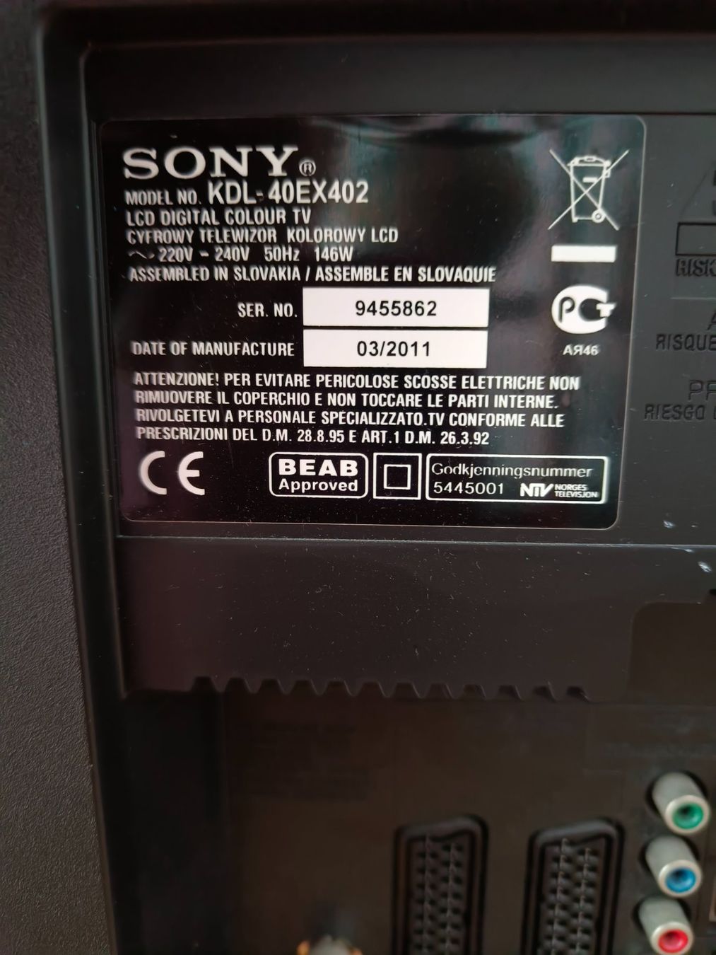 Sony Appareils TV: Sony TV – D'occasion à St.Gallen par cma_vy5q 1
