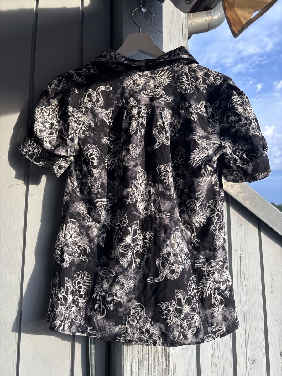 Camicette: Hell Bunny Gothic Kasumi Bluse Grösse S – Nuovo (secondo la descrizione) da Brugg AG venduto da ann_stf7 3