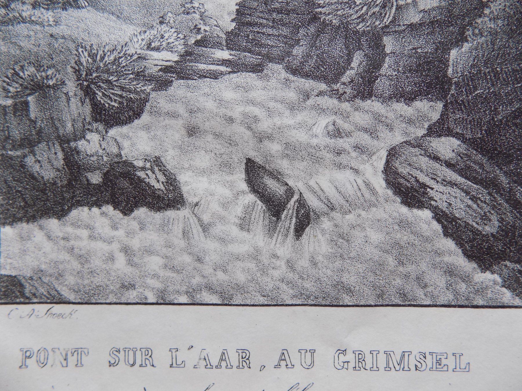 Stiche: Pont sur l'Aar au Grimsel – Gebraucht aus Risch von Rischli15 4