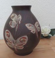 VINTAGE VASE POTERIE NEUCHÂTELOISE, SCHMETTERLINGE KÜNSTLER