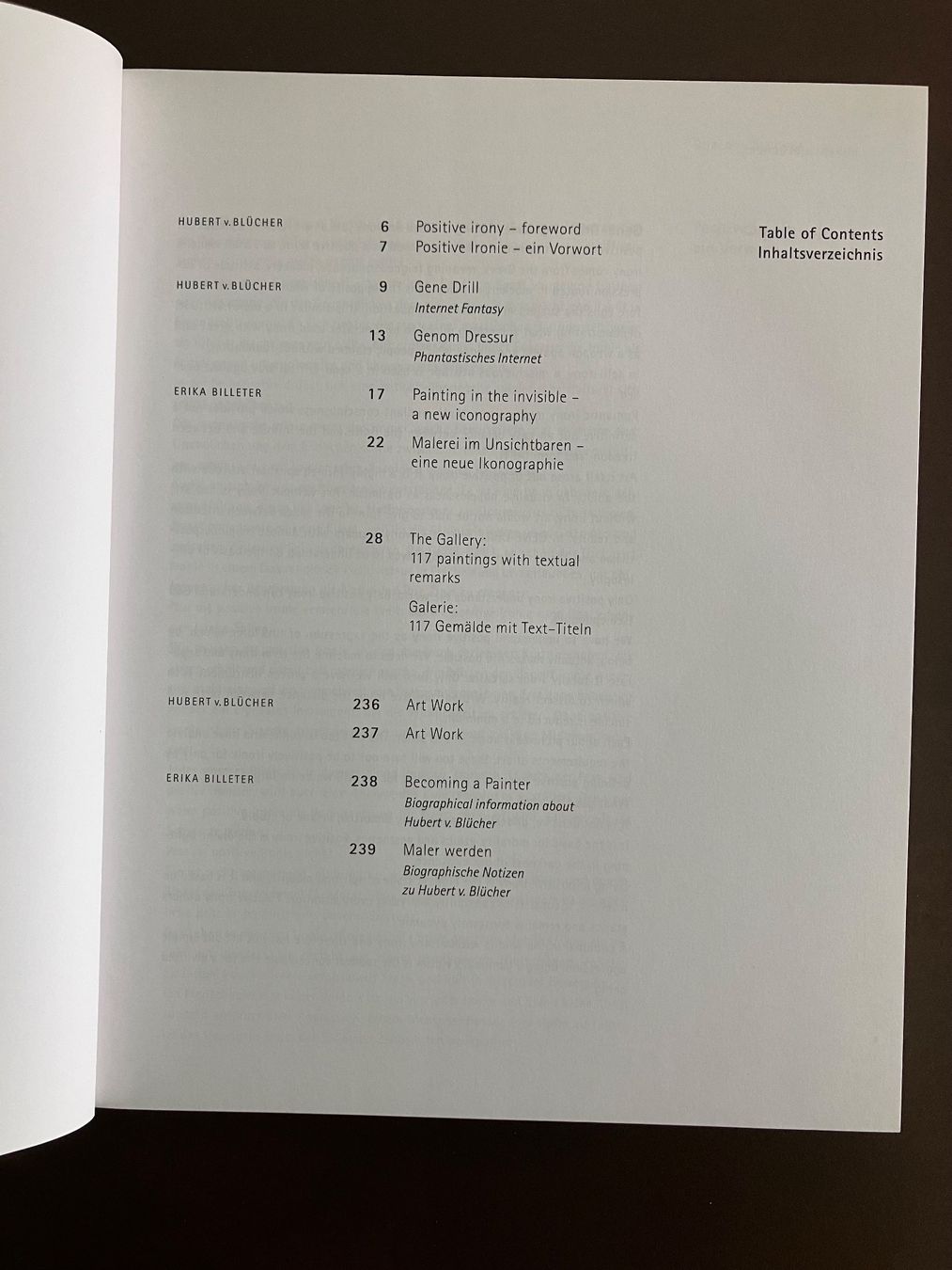 Libri: Kunst - Hubert v. Blücher - Gene-Drill - Benteli 1999 – Usato da Menziken venduto da timbuktu1001 1