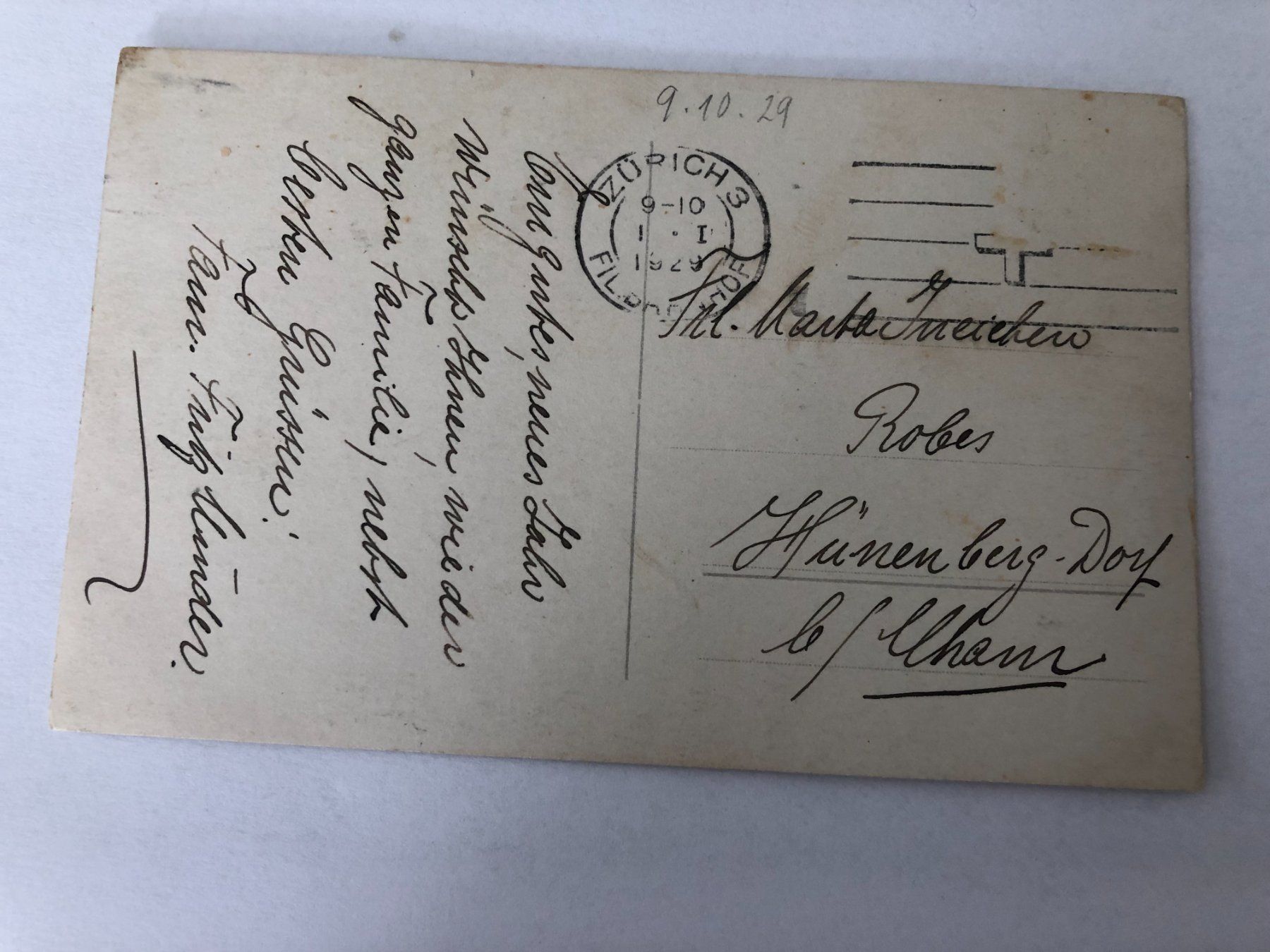 Cartoline postali: Ansichtskarte Affoltern a.Zch. Hönggerstr. 1929 SELTEN – Usato da Pfäffikon ZH venduto da Waltoversand 1