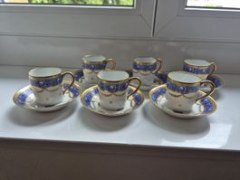 6 tasses à expresso en porcelaine de Nyon 