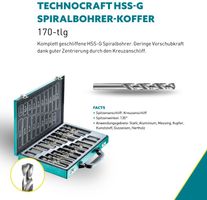 Technocraft HSS-G Spiralbohrer Koffer