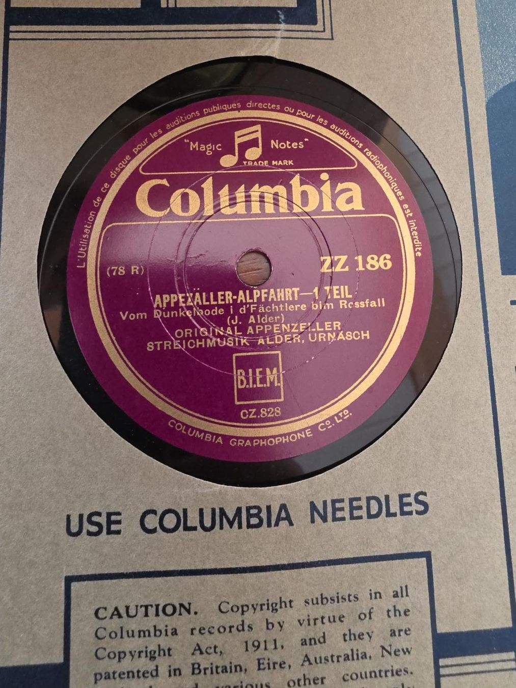 Schallplatten: 3 Appenzeller Schellackplatten – Gebraucht aus Nassen von murancha